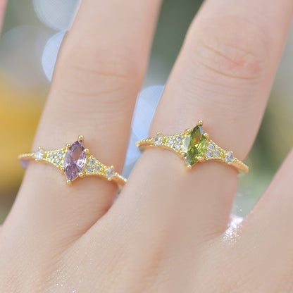 Verde Marquise Muse Ring - Gold - Plated - Abbott Atelier