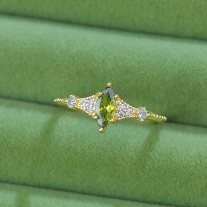 Verde Marquise Muse Ring - Gold - Plated - Abbott Atelier