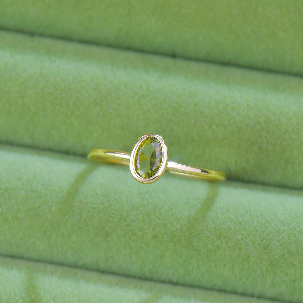 Verde Oval Bezel Ring - Gold - Plated - Abbott Atelier