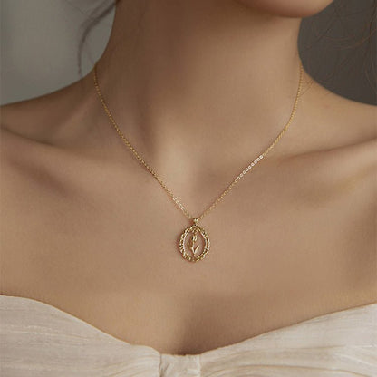 Vintage Tulip Necklace (Solid Silver) - Hypoallergenic - Abbott Atelier