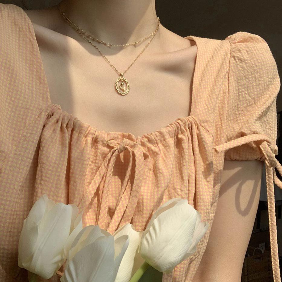 Vintage Tulip Necklace (Solid Silver) - Hypoallergenic - Abbott Atelier
