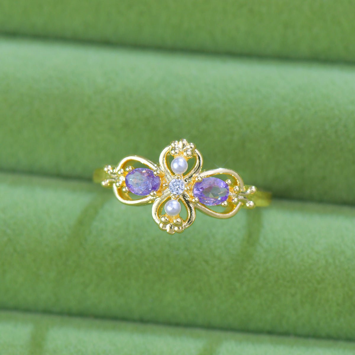 Violet Blosselle Ring - Gold - Plated - Abbott Atelier