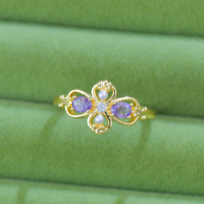 Violet Blosselle Ring - Gold - Plated - Abbott Atelier