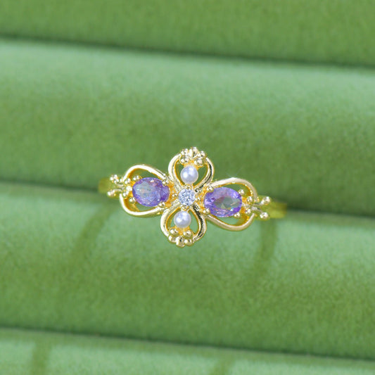 Violet Blosselle Ring - Gold - Plated - Abbott Atelier