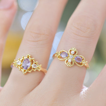 Violet Blosselle Ring - Gold - Plated - Abbott Atelier