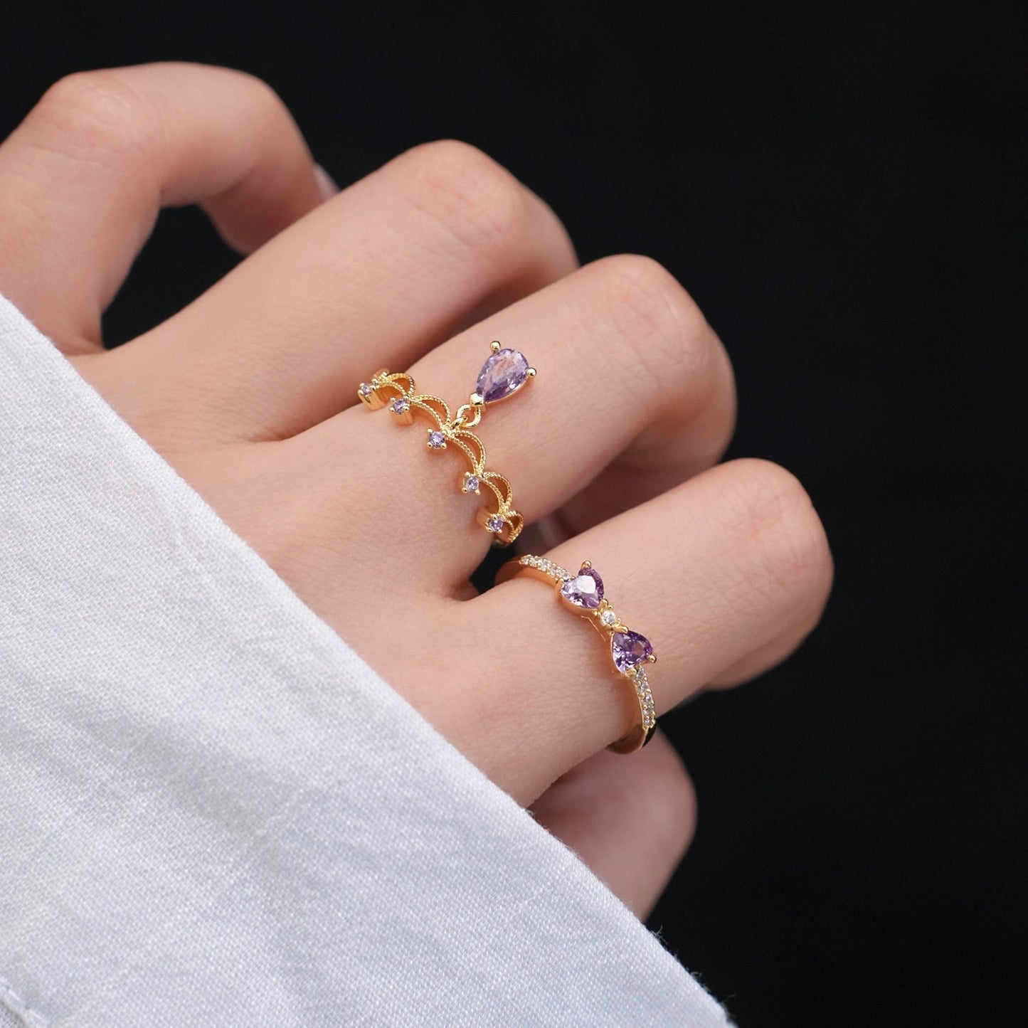 Violet Bow Ring - Gold-Plated - Abbott Atelier