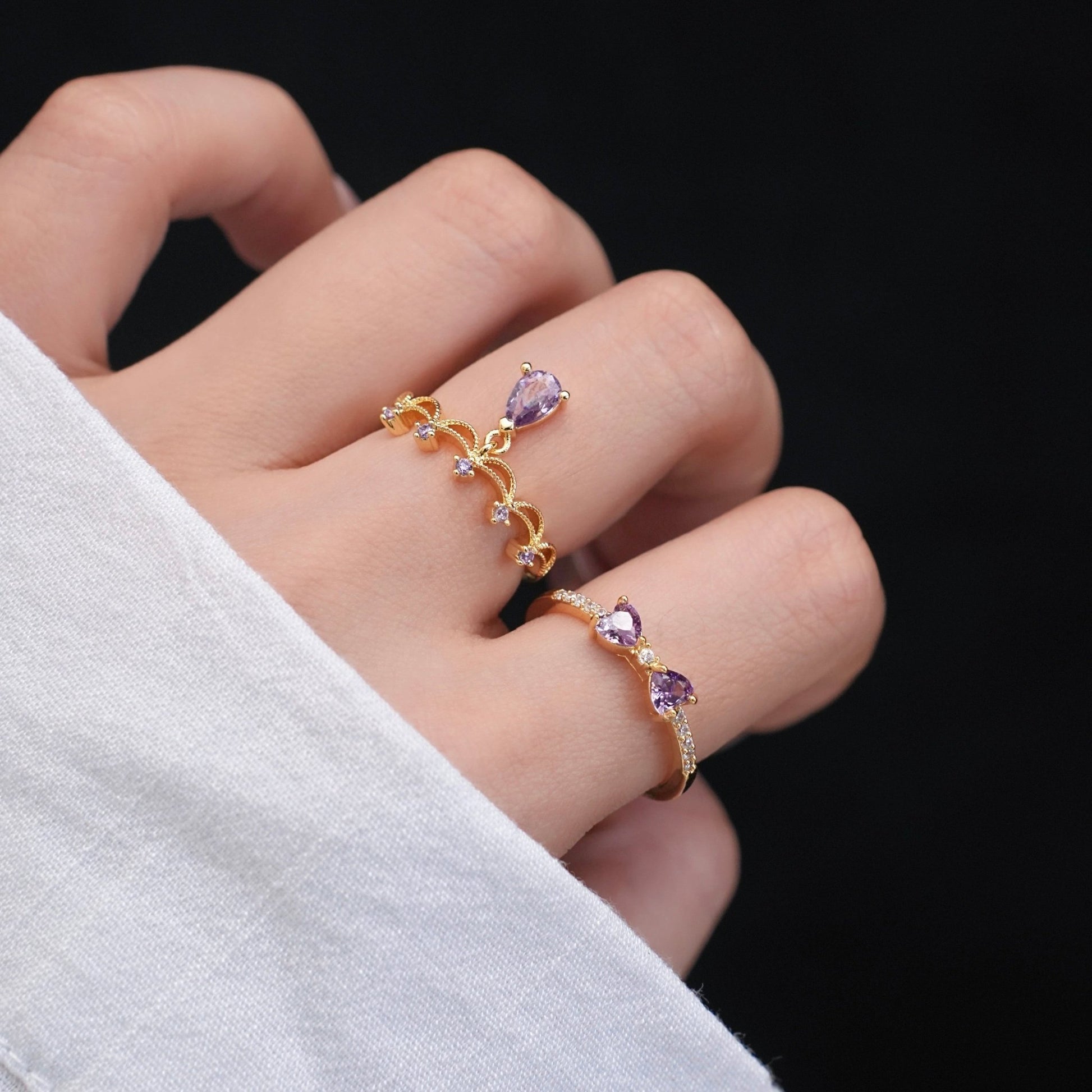 Violet Bow Ring - Gold-Plated - Abbott Atelier
