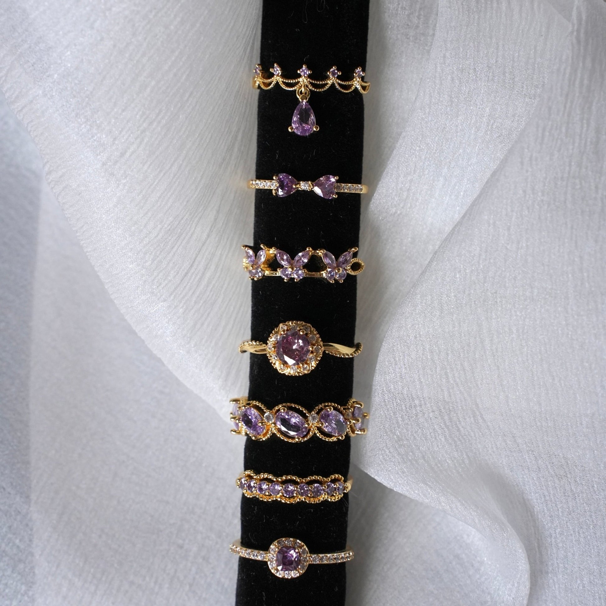 Violet Bow Ring - Gold-Plated - Abbott Atelier