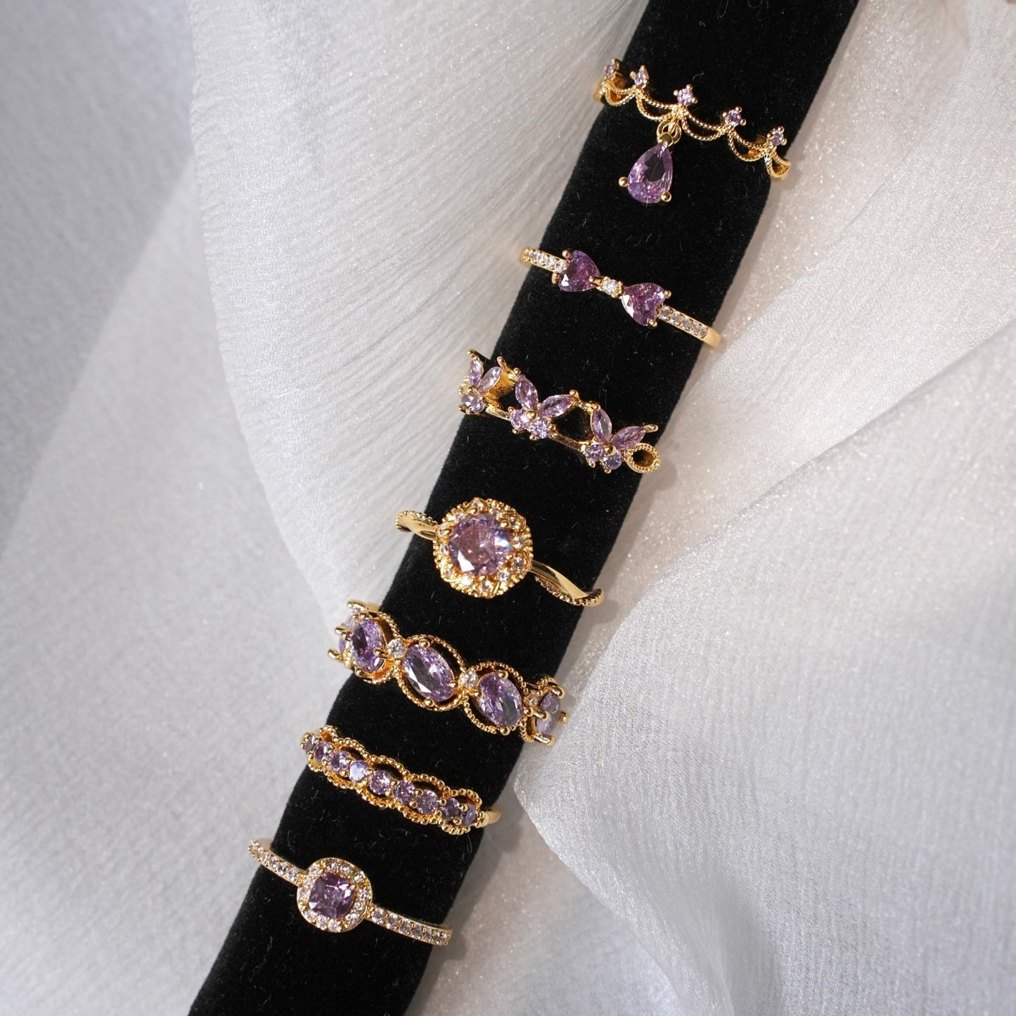 Violet Bow Ring - Gold-Plated - Abbott Atelier