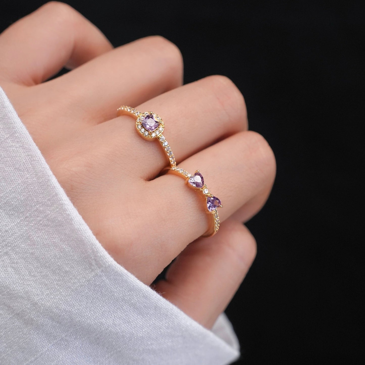 Violet Bow Ring - Gold-Plated - Abbott Atelier