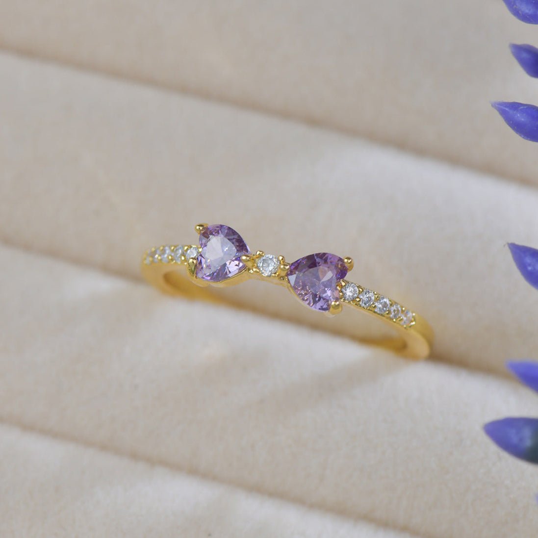 Violet Bow Ring - Gold-Plated - Abbott Atelier