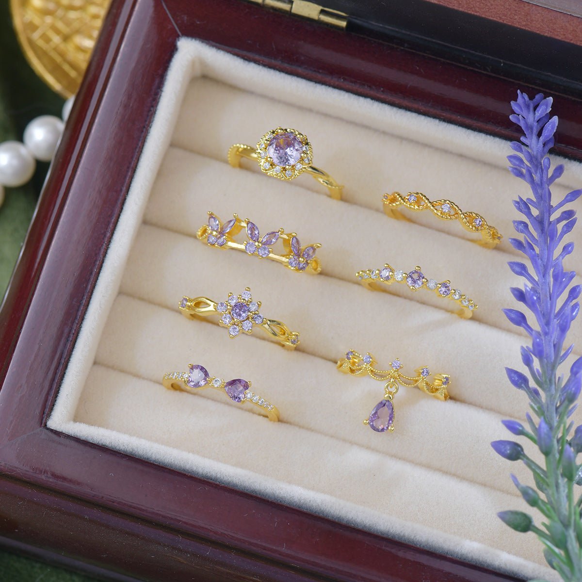 Violet Bow Ring - Gold-Plated - Abbott Atelier
