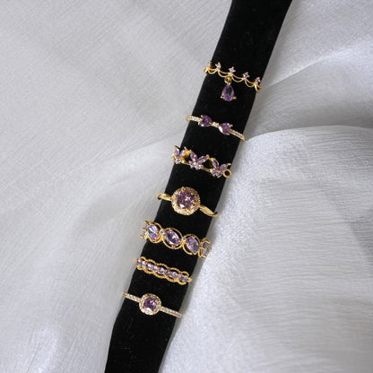 Violet Butterfly Ring - Gold-Plated - Abbott Atelier