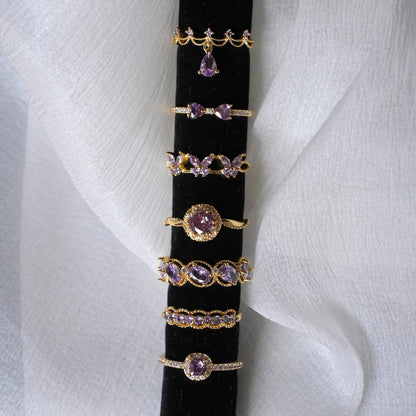 Violet Butterfly Ring - Gold-Plated - Abbott Atelier