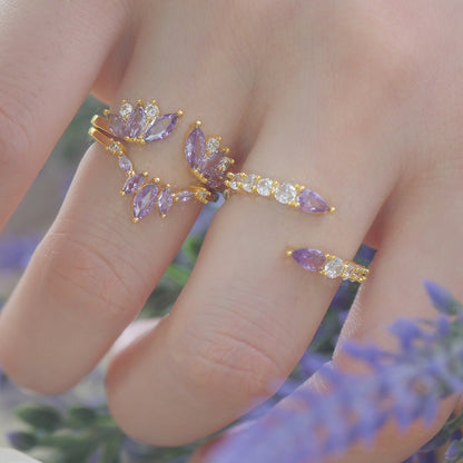 Violet Bypass Ring - Gold-Plated - Abbott Atelier