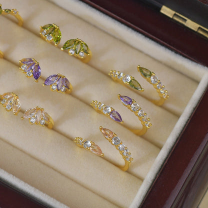 Violet Bypass Ring - Gold-Plated - Abbott Atelier