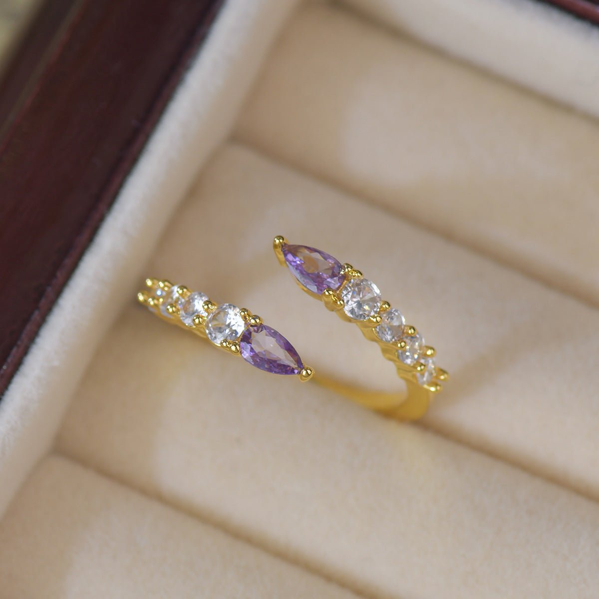 Violet Bypass Ring - Gold-Plated - Abbott Atelier