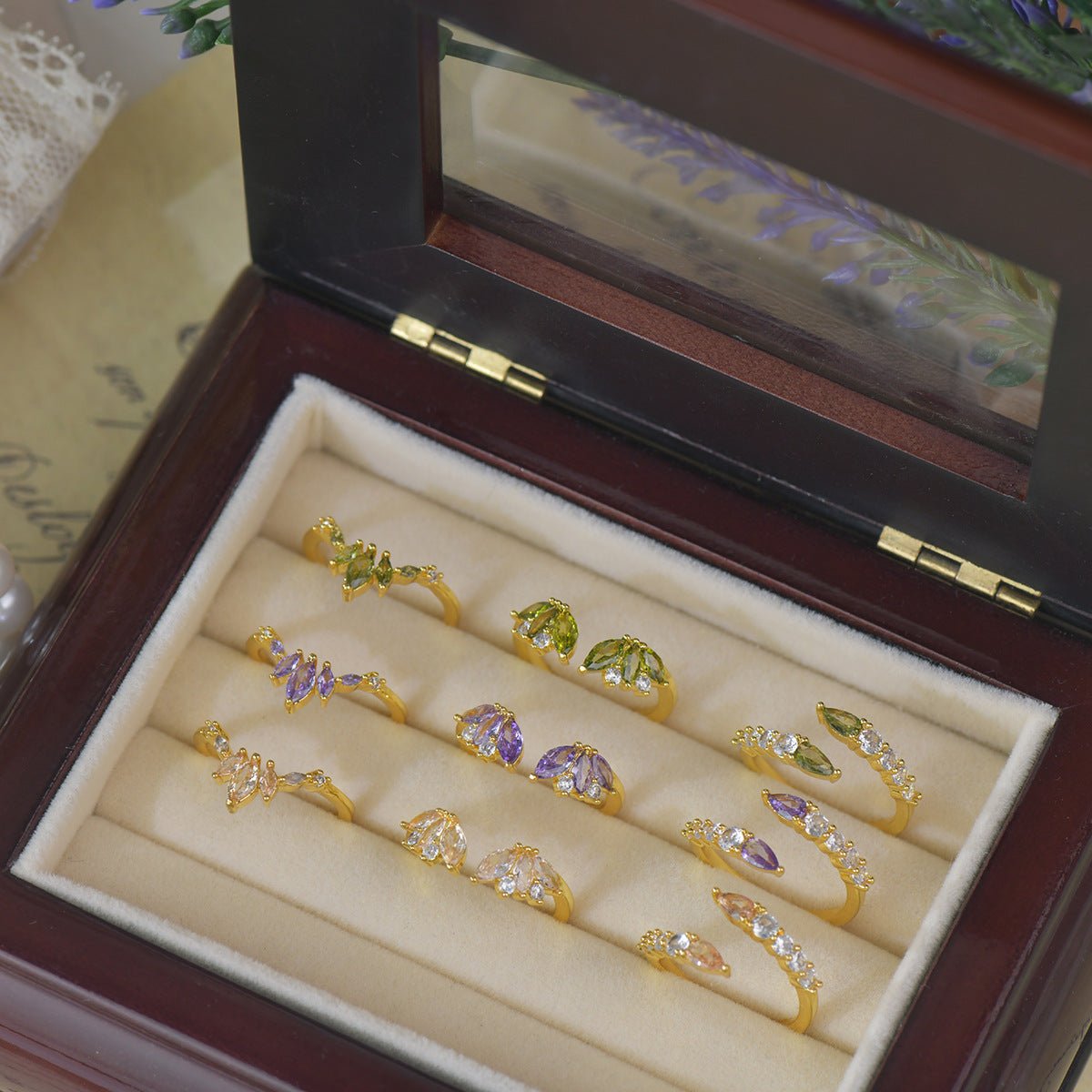 Violet Bypass Ring - Gold-Plated - Abbott Atelier