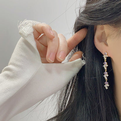 Violet Cascade Earrings - Hypoallergenic - Abbott Atelier