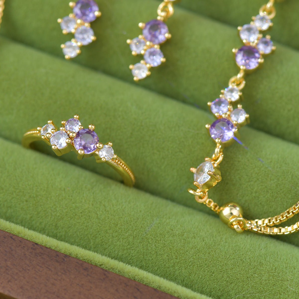 Violet Cascade Ring - Gold - Plated - Abbott Atelier