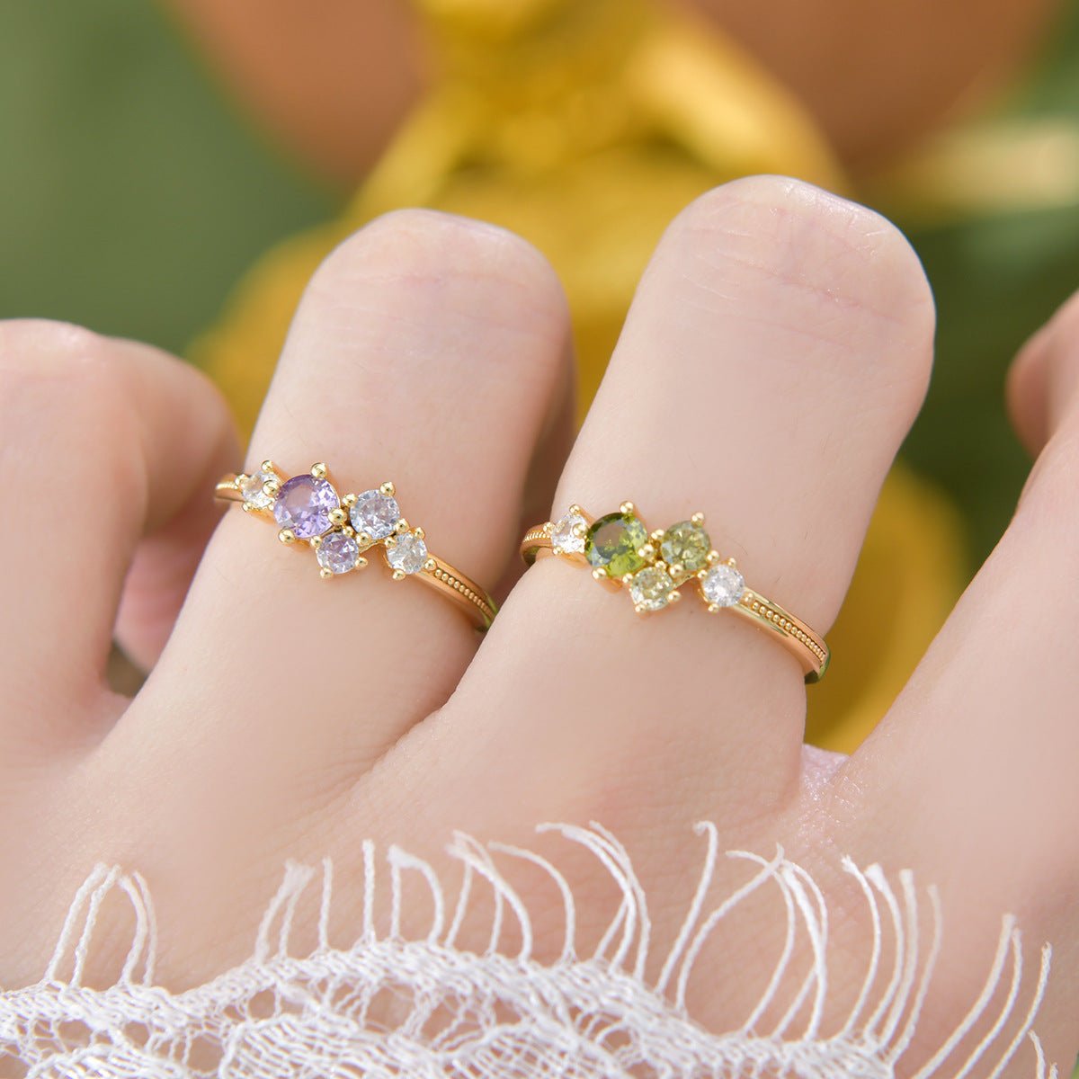 Violet Cascade Ring - Gold - Plated - Abbott Atelier