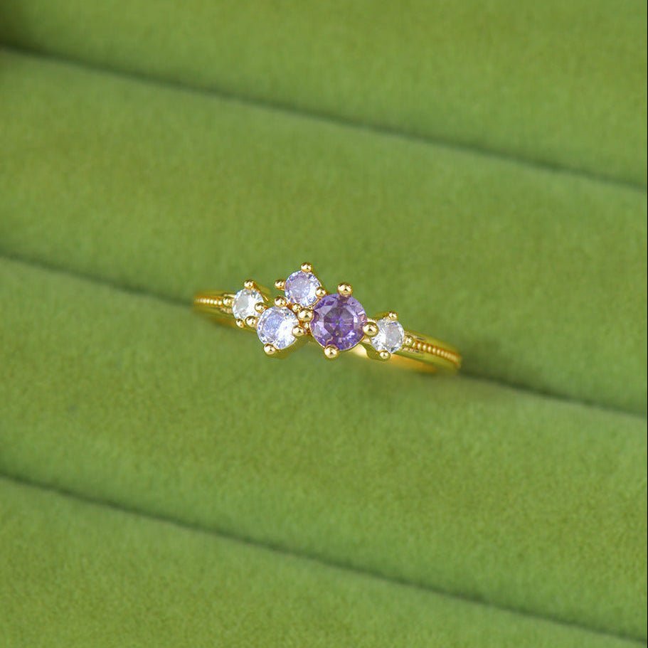 Violet Cascade Ring - Gold - Plated - Abbott Atelier