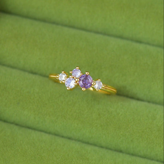 Violet Cascade Ring - Gold - Plated - Abbott Atelier