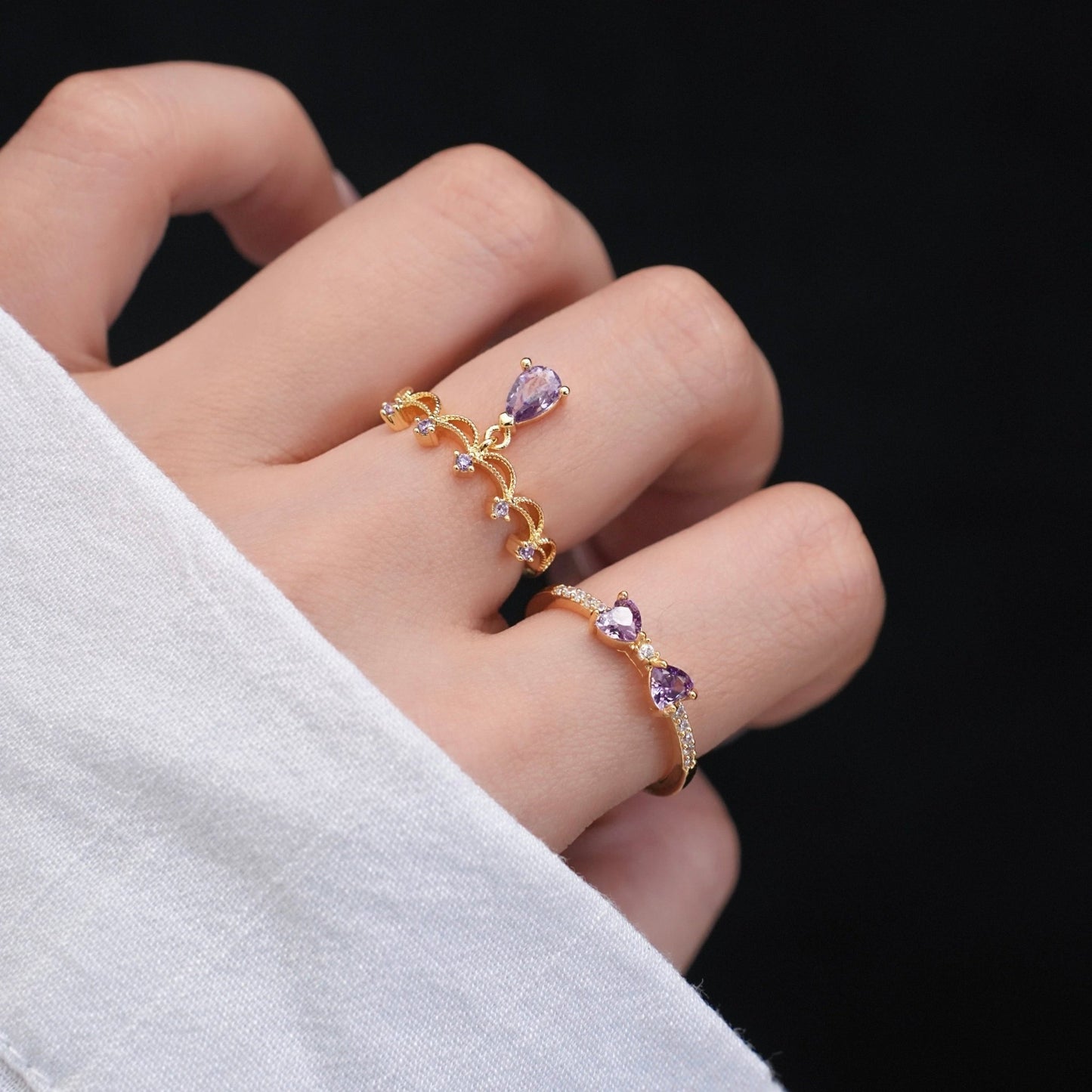 Violet Coronette Ring - Gold-Plated - Abbott Atelier