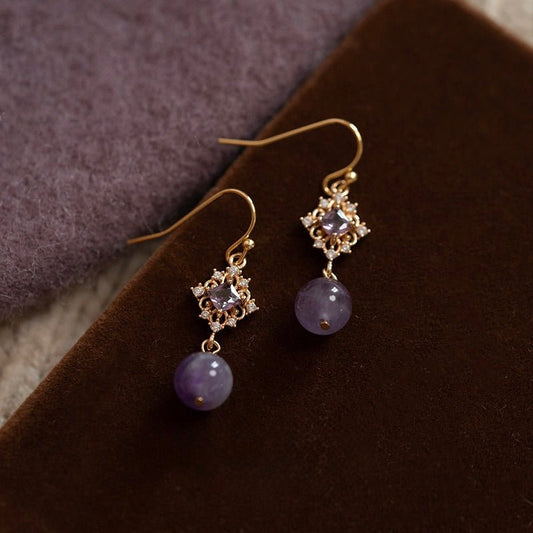 Violet Daphne Earrings - Hypoallergenic - Abbott Atelier