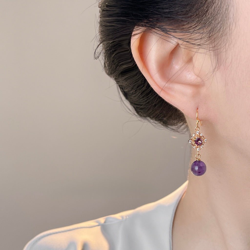 Violet Daphne Earrings - Hypoallergenic - Abbott Atelier