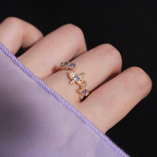 Violet Flutter Ring - Gold - Plated - Abbott Atelier
