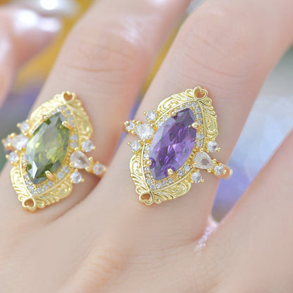 Violet Heirloom Ring - Gold - Plated - Abbott Atelier