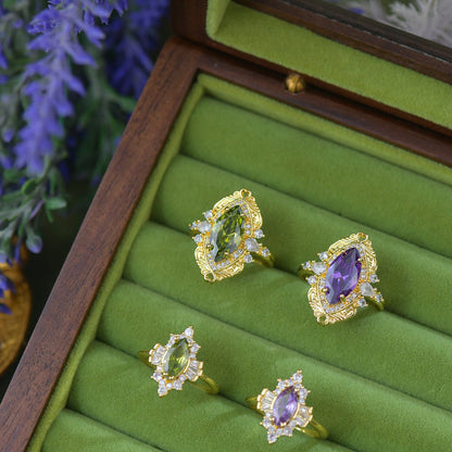 Violet Heirloom Ring - Gold - Plated - Abbott Atelier