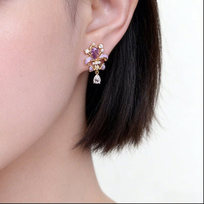 Violet Iris Earrings - Hypoallergenic - Abbott Atelier