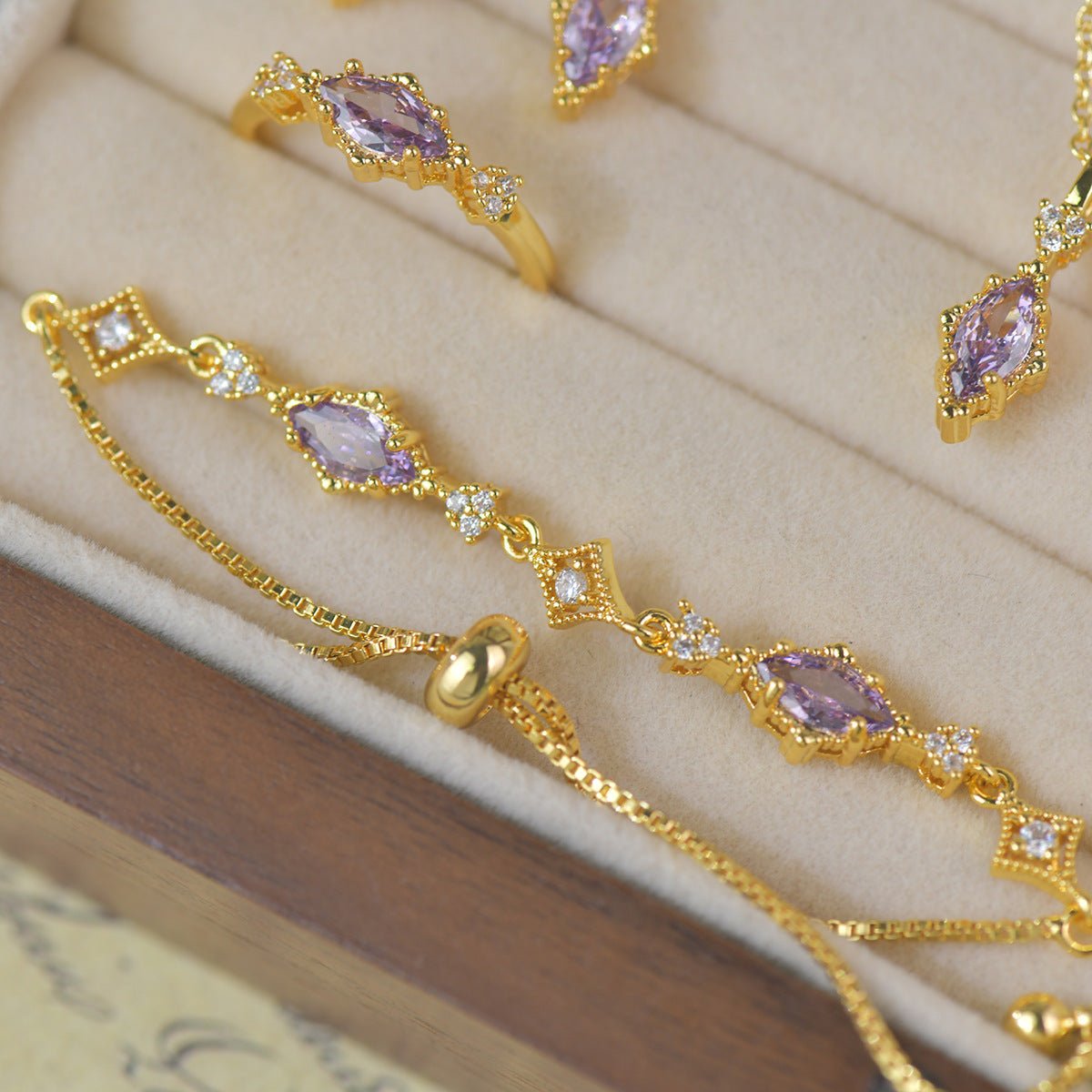 Violet Lattice Bracelet - Gold Plated - Abbott Atelier
