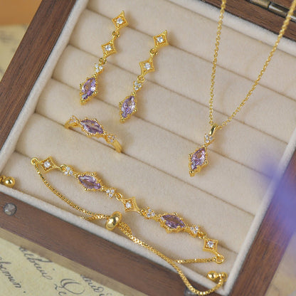 Violet Lattice Earrings - Hypoallergenic - Abbott Atelier