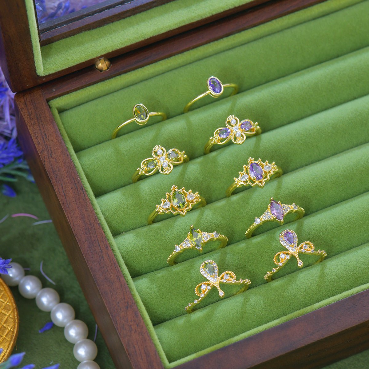 Violet Marquise Muse Ring - Gold - Plated - Abbott Atelier