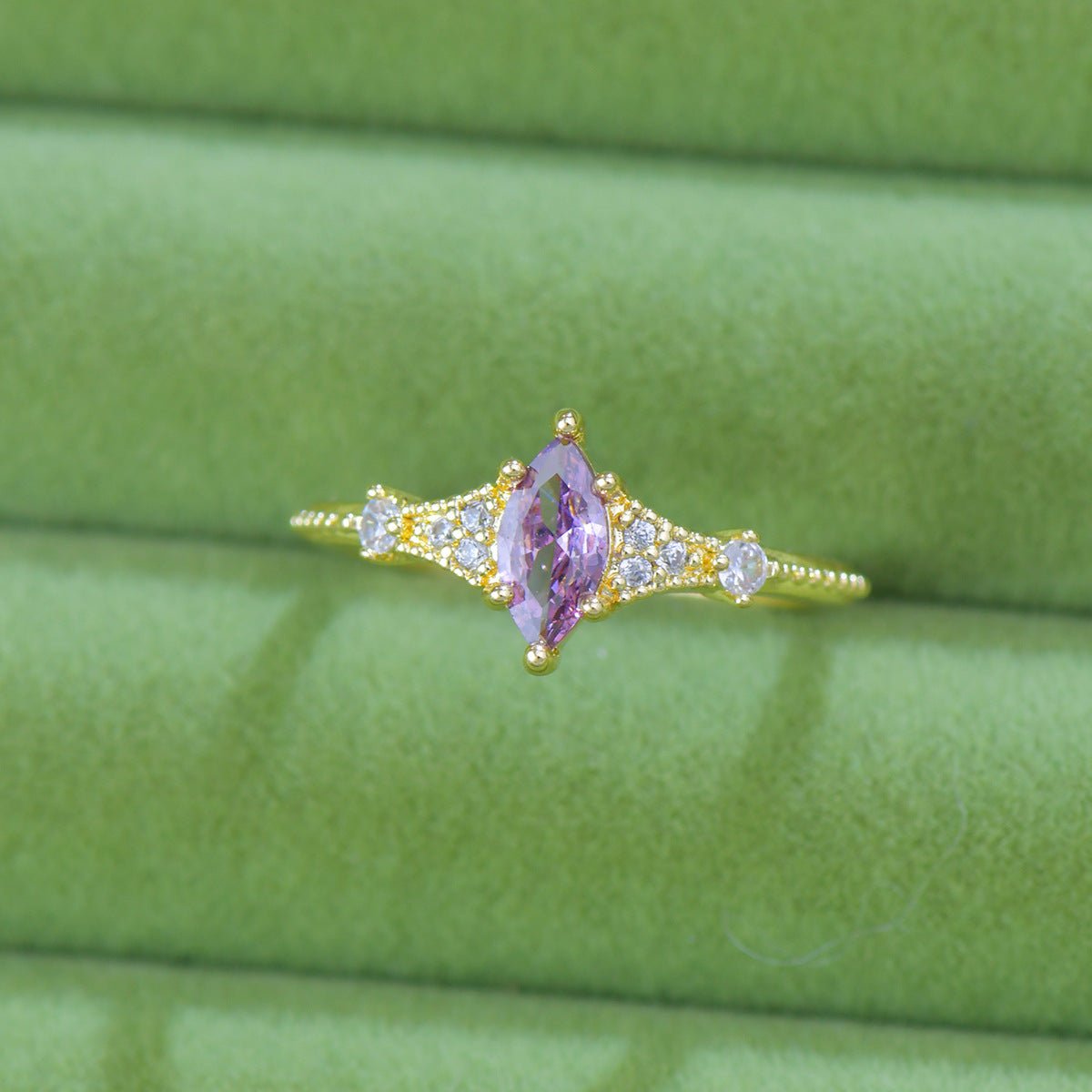 Violet Marquise Muse Ring - Gold - Plated - Abbott Atelier