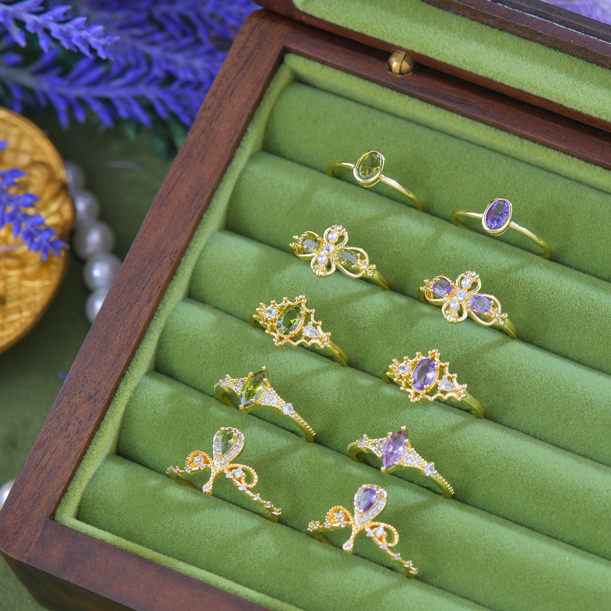 Violet Marquise Muse Ring - Gold - Plated - Abbott Atelier