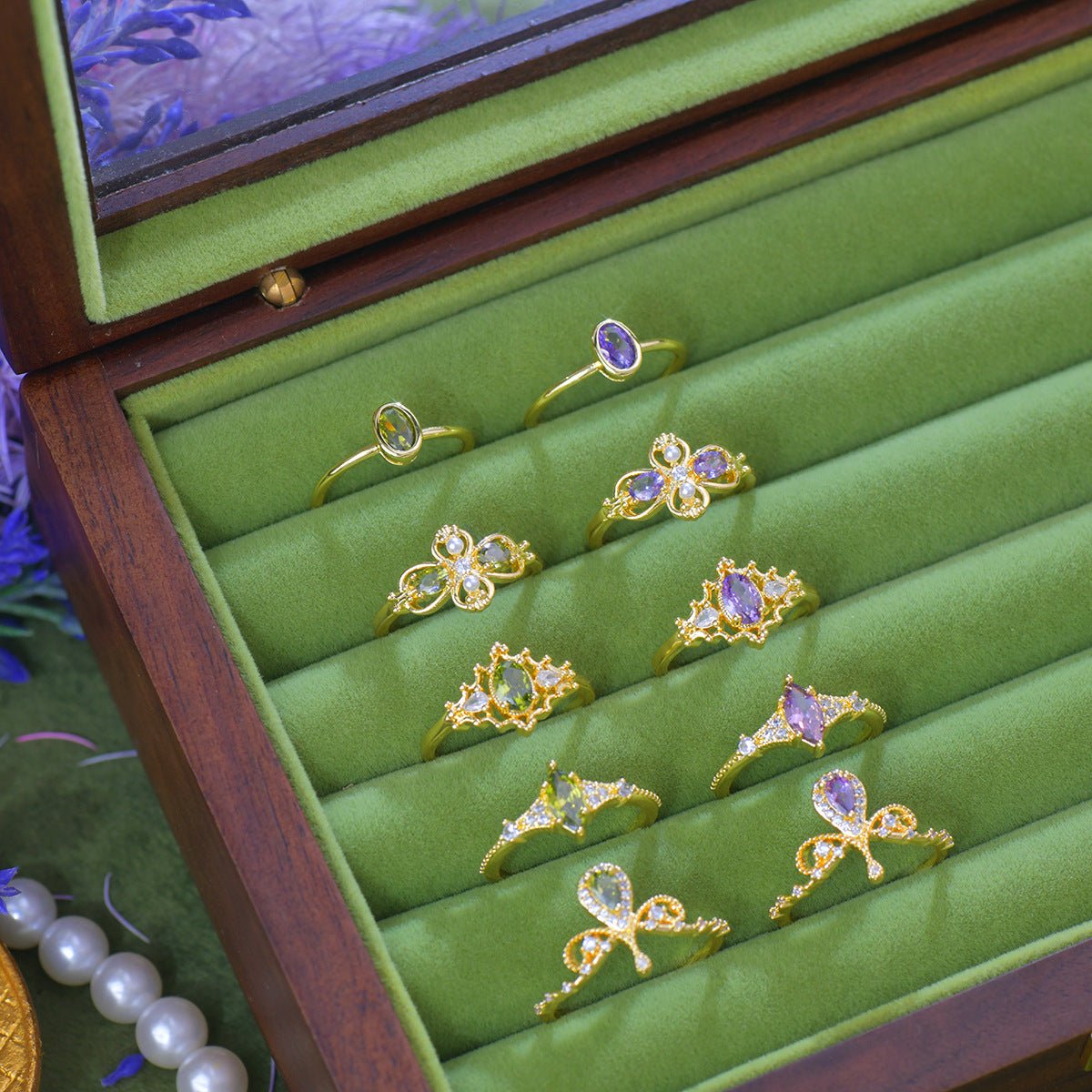 Violet Marquise Muse Ring - Gold - Plated - Abbott Atelier