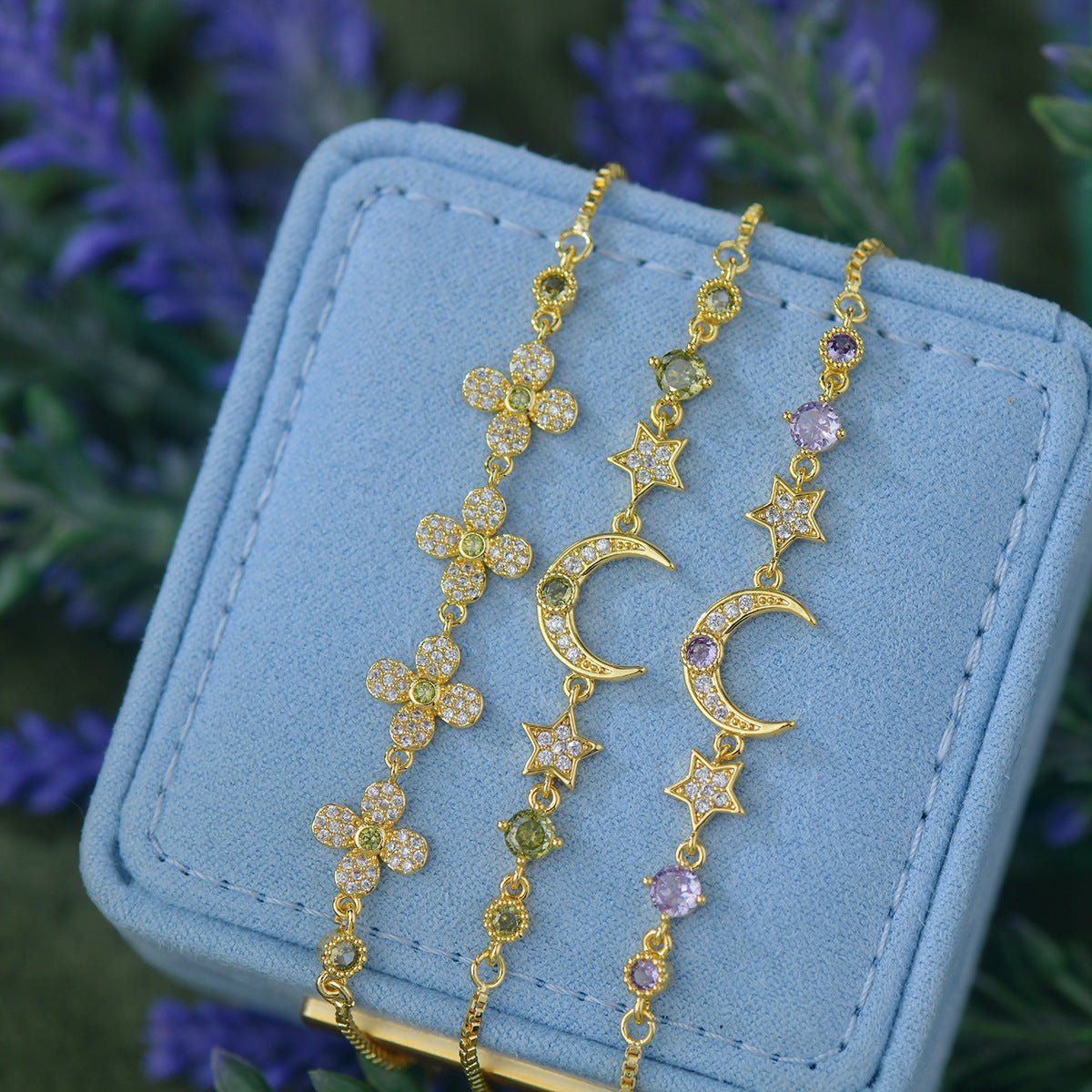 Violet Moonlight Bracelet - Gold Plated - Abbott Atelier