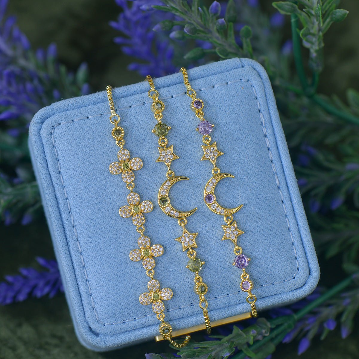 Violet Moonlight Bracelet - Gold Plated - Abbott Atelier
