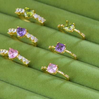 Violet Princess Ring - Gold - Plated - Abbott Atelier