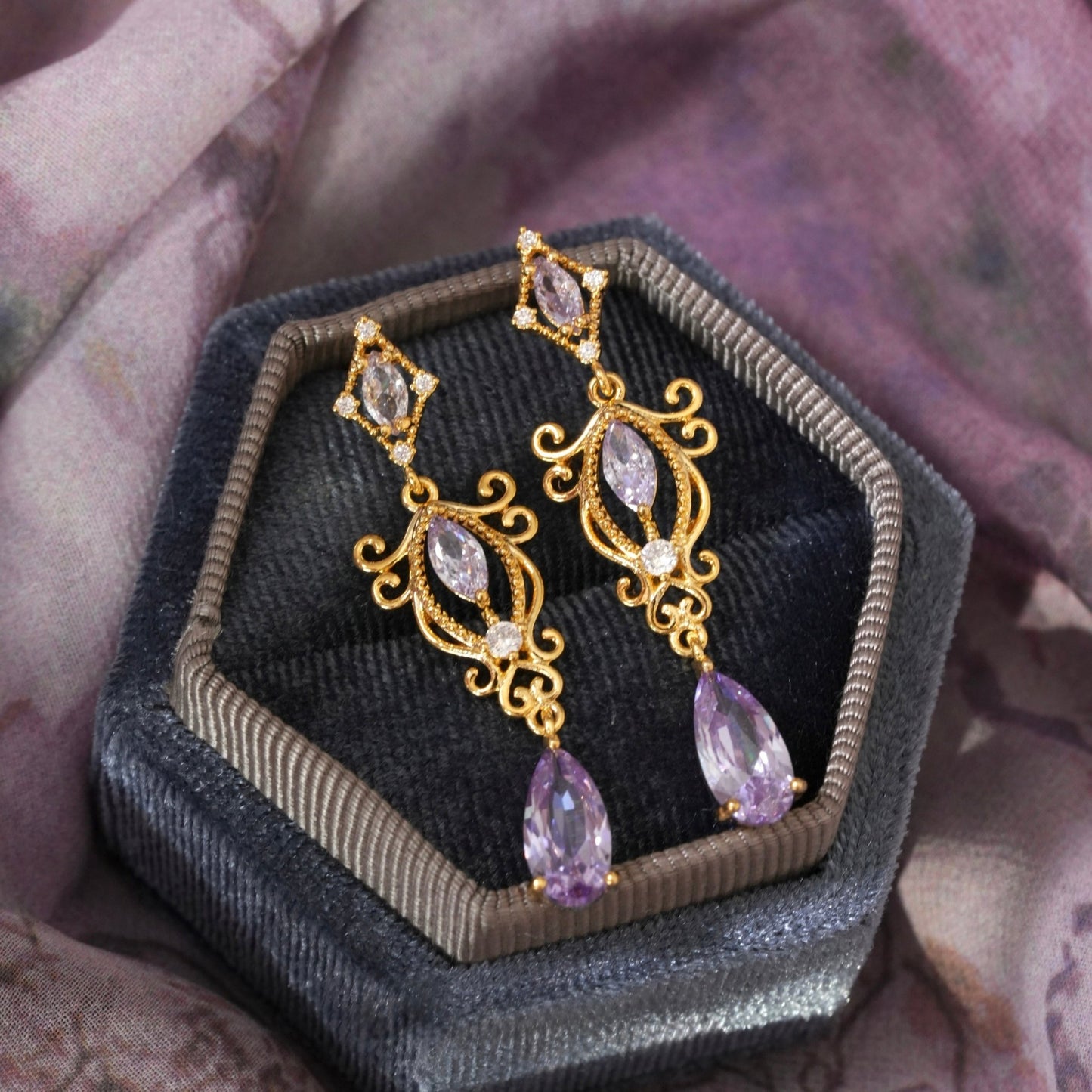 Violet Reverie Earrings - Hypoallergenic - Abbott Atelier