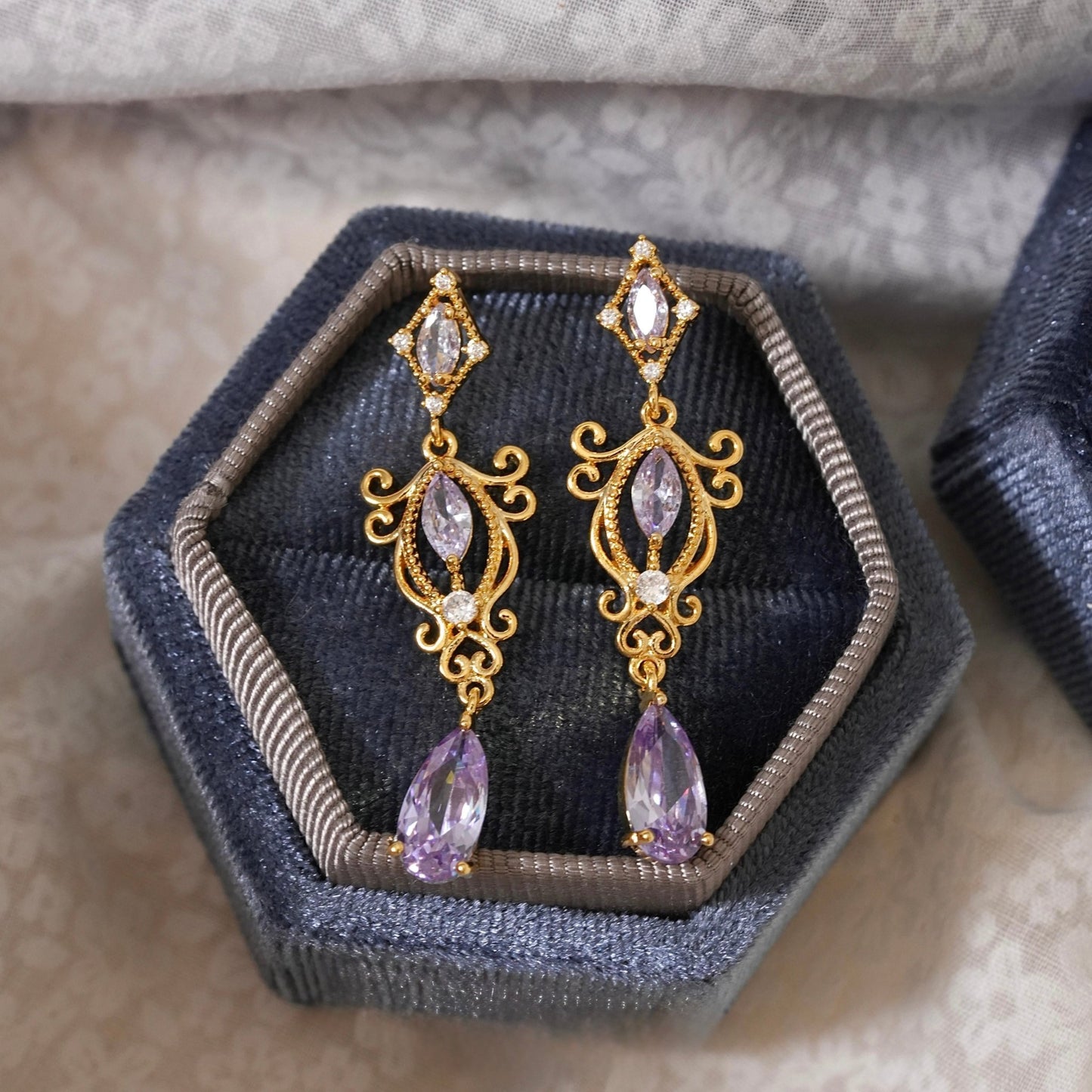 Violet Reverie Earrings - Hypoallergenic - Abbott Atelier