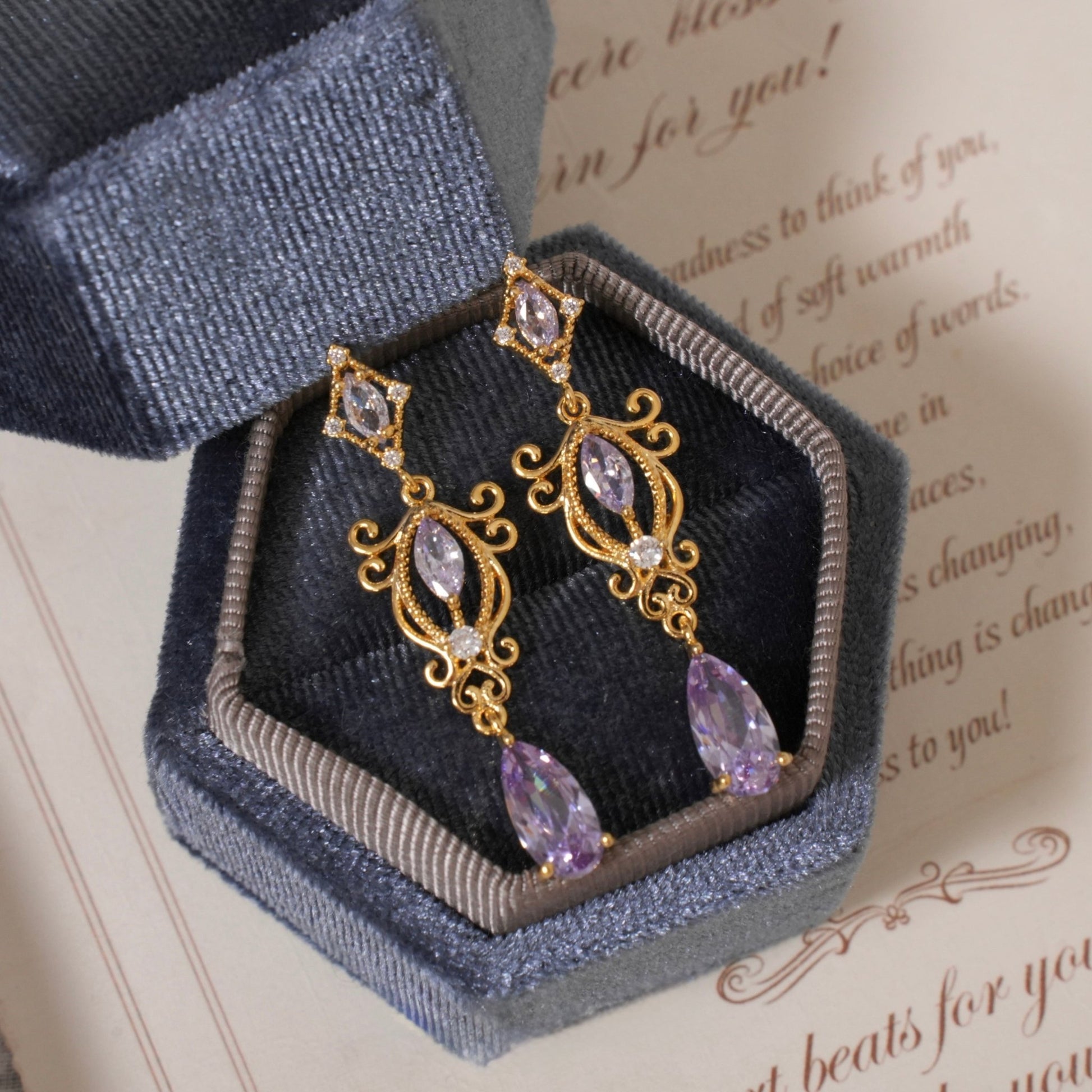 Violet Reverie Earrings - Hypoallergenic - Abbott Atelier