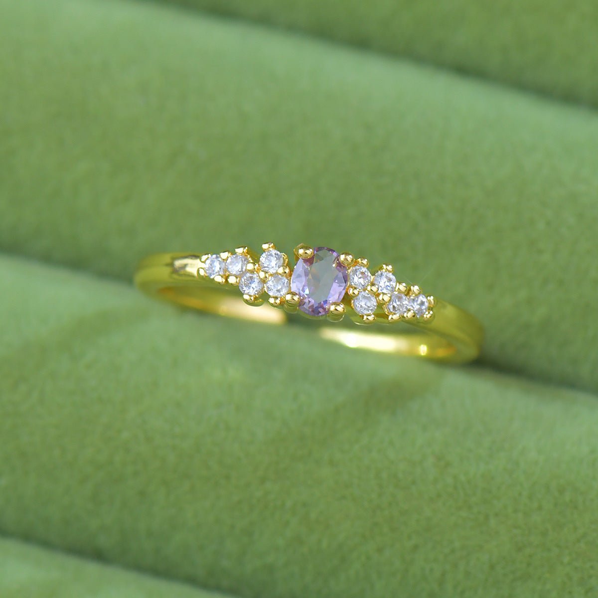Violet Stardust Ring - Gold-Plated - Abbott Atelier