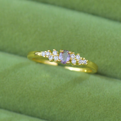 Violet Stardust Ring - Gold-Plated - Abbott Atelier