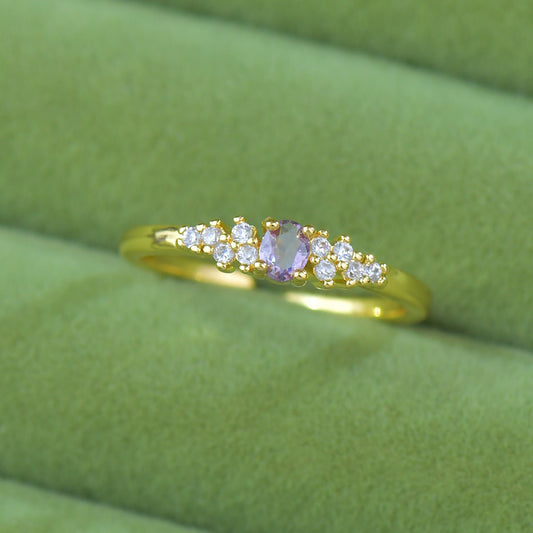 Violet Stardust Ring - Gold-Plated - Abbott Atelier