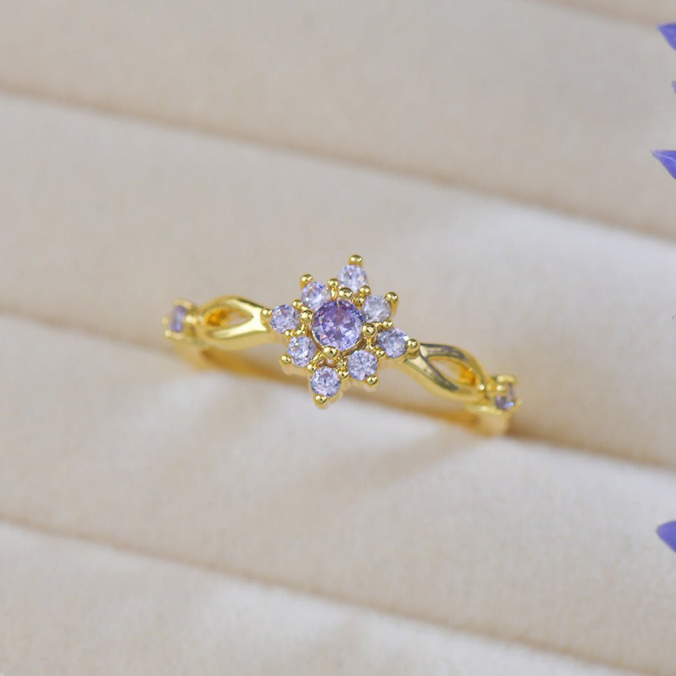 Violet Sunfleur Ring - Gold-Plated - Abbott Atelier